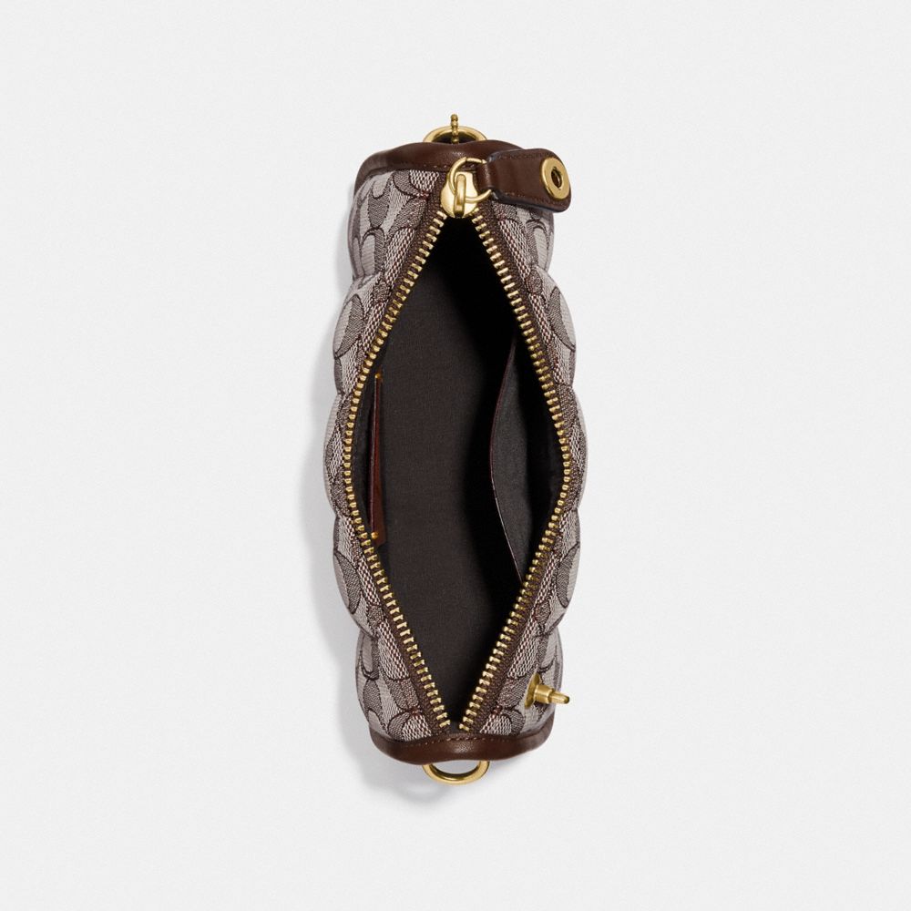 COACH®,Swinger Bag 20 In Signature Jacquard With Quilting,,Inside View,Top View