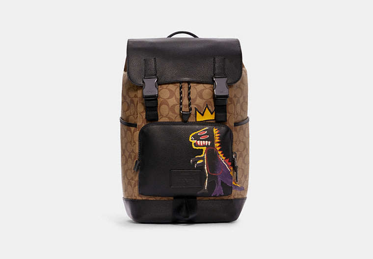 Coach X Jean Michel Basquiat Track Backpack In Signature Canvas