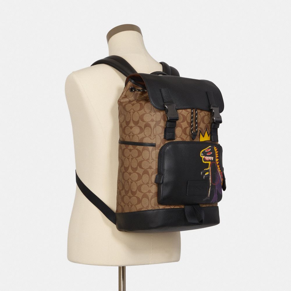 COACH Outlet Coach X Jean Michel Basquiat Track Backpack In Signature Canvas