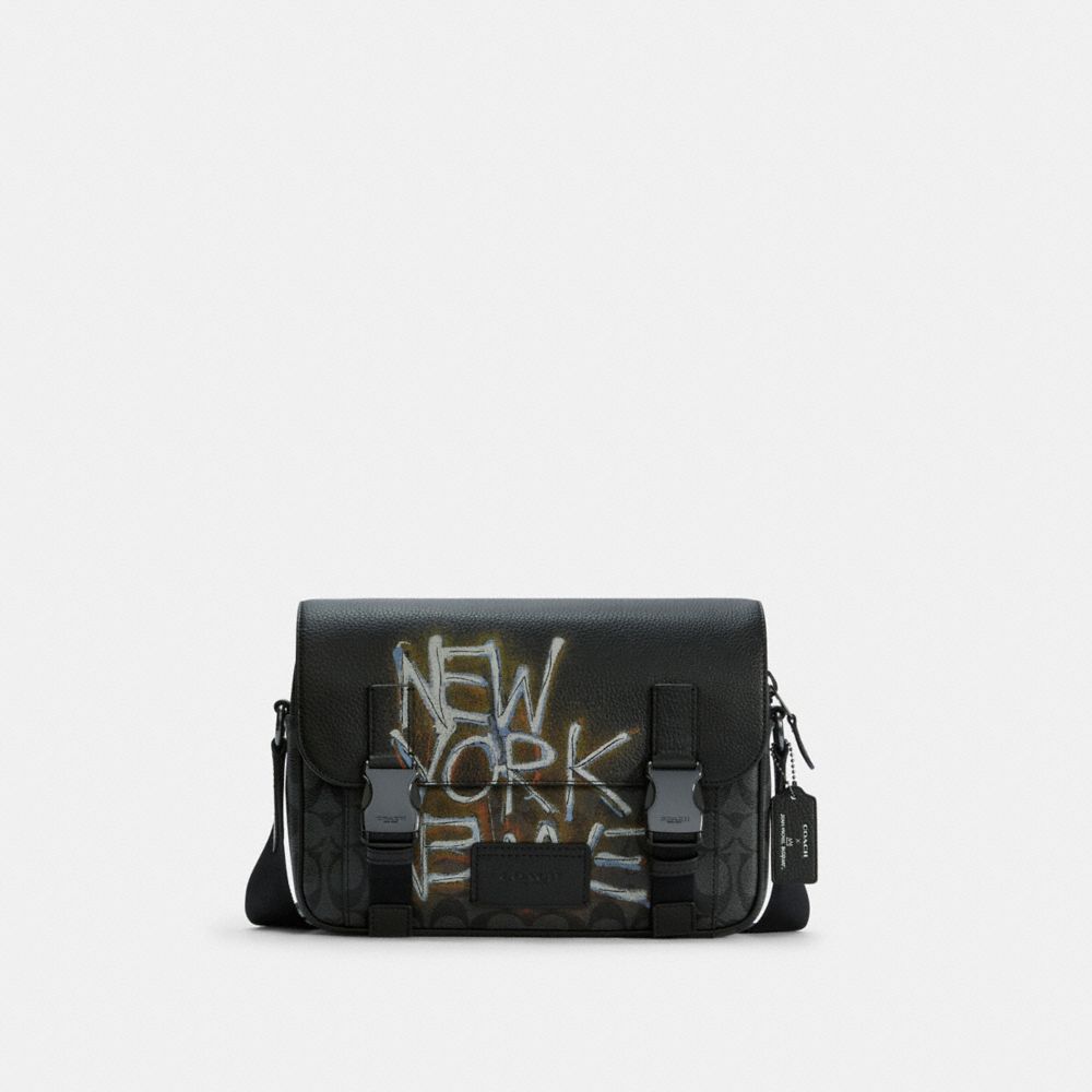 Coach X Jean Michel Basquiat Sac à Bandoulière Track En Toile Signature