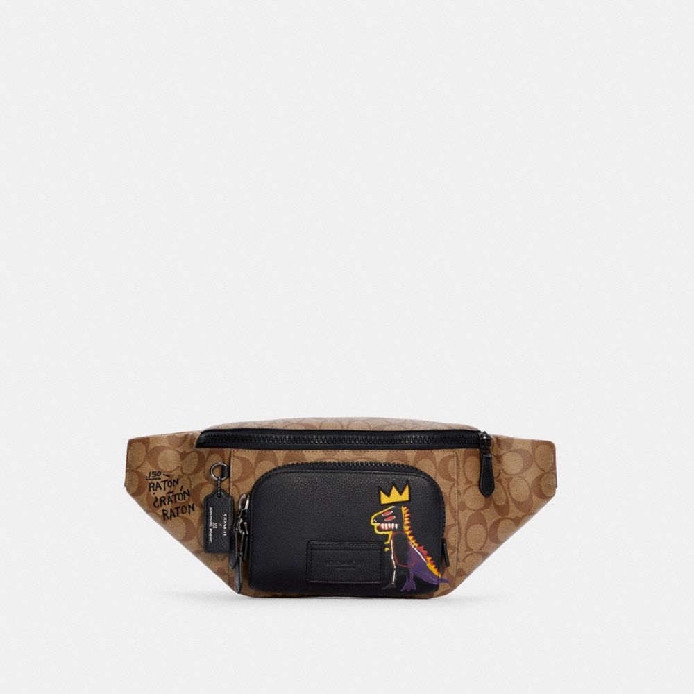 Coach X Jean Michel Basquiat Track Belt Bag In Signature Canvas