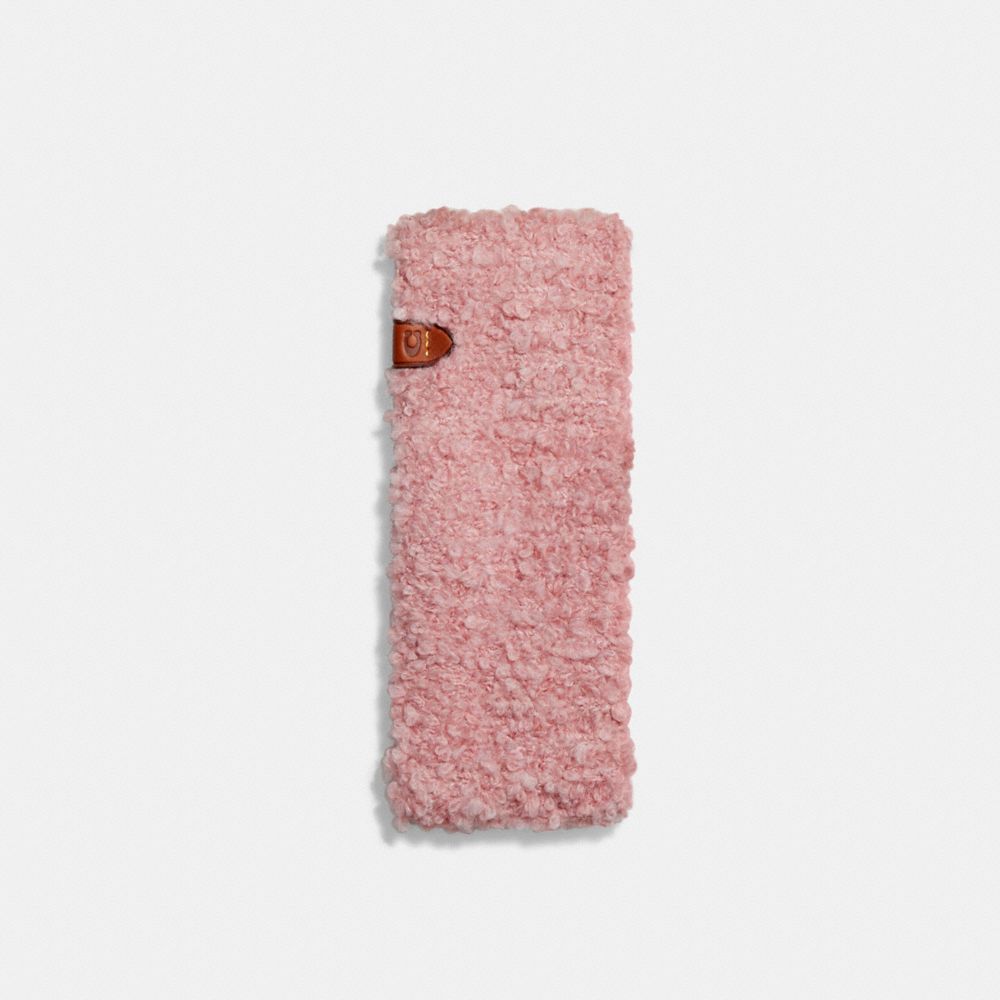 COACH®,Fleece Textured Headband,,Front View