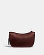 COACH®,SWINGER BAG WITH CHAIN,Smooth Leather,Medium,Brass/Wine,Back View