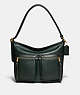COACH®,ANDIE SHOULDER BAG,Smooth Leather,Medium,Brass/Amazon Green,Front View