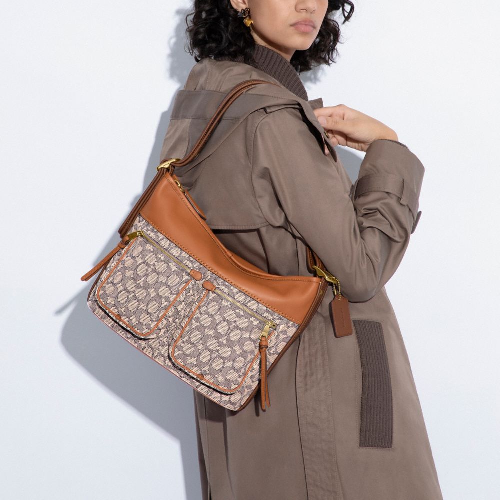 COACH®,Andie Shoulder Bag In Signature Textile Jacquard,,Detail View