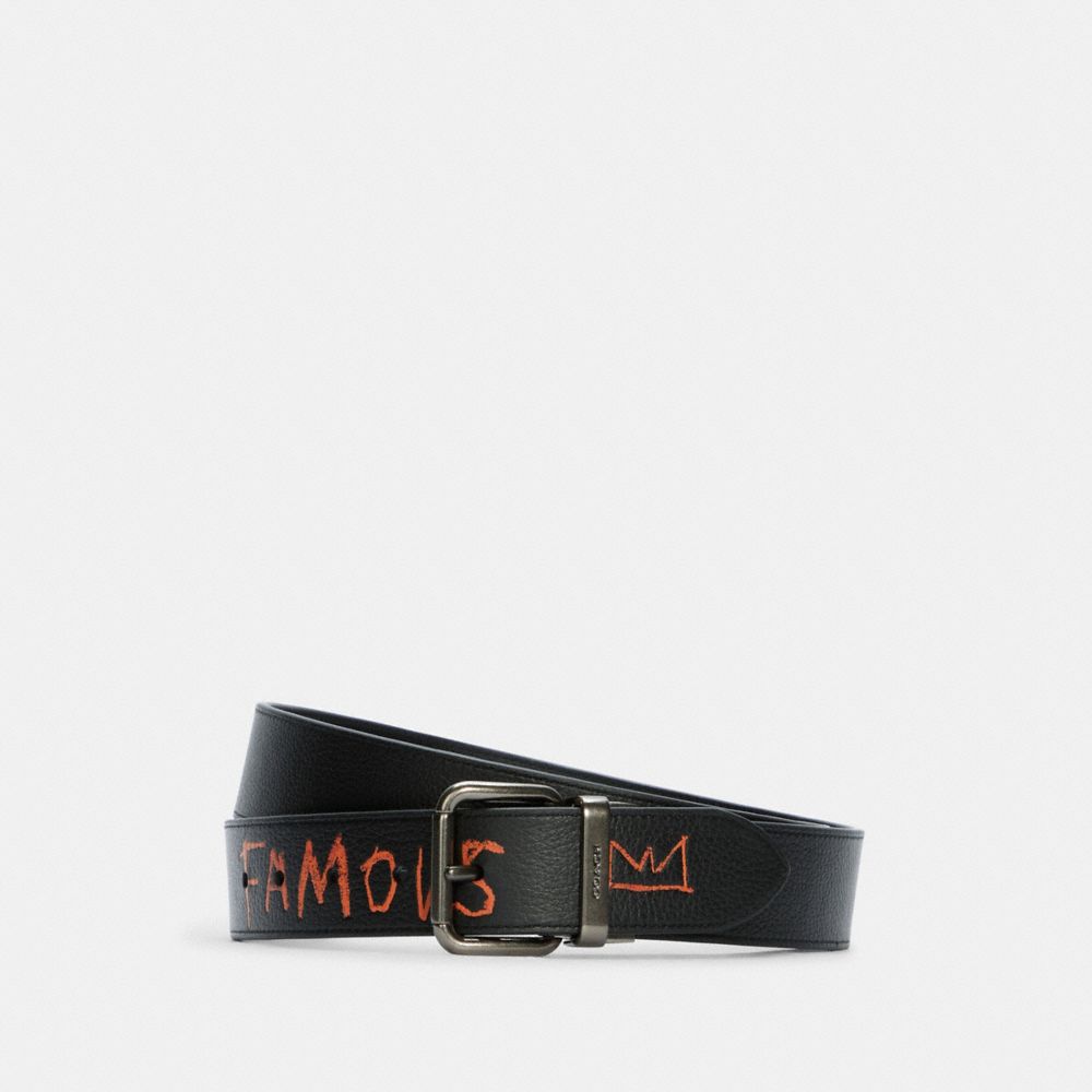 Coach X Jean Michel Basquiat Jeans Buckle Cut To Size Ceinture réversible, 38 mm
