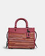 COACH®,ROGUE BAG 25 IN UPWOVEN LEATHER,Upwoven Leather/Smooth Leather,Medium,V5/Rouge Multi,Front View