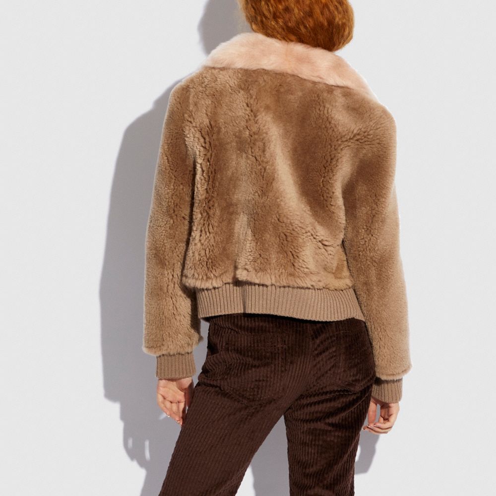 COACH®,Shearling Bomber,,Scale View