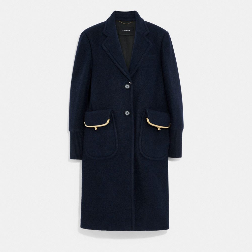 Coach wool coat clearance womens