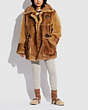 Coach X Schott NYC manteau oversize en peau lainée
