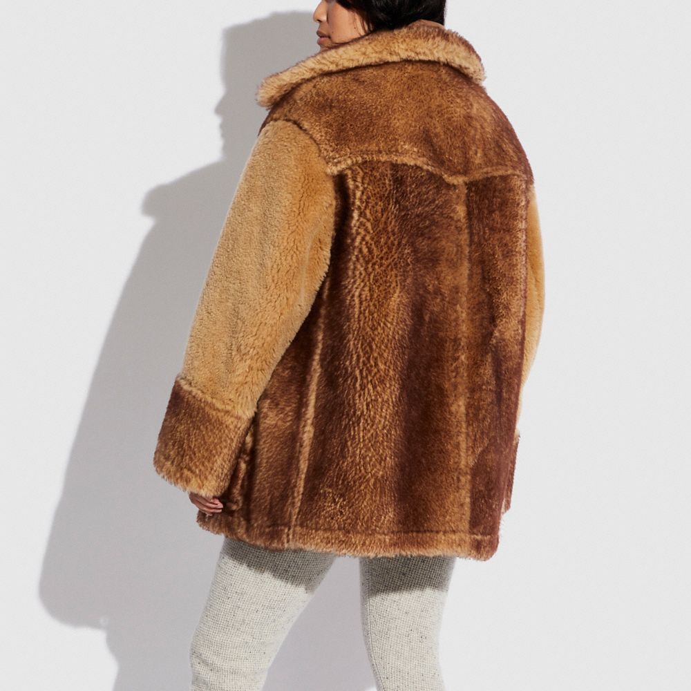 COACH® | Coach X Schott N.Y.C. Oversized Shearling Coat