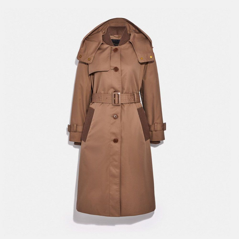 Hooded trench outlet