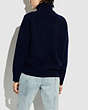 COACH®,HORSE AND CARRIAGE SWEATER,Wool/Cashmere,NAVY,Scale View
