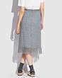 COACH®,CREPON SKIRT,Silk,Grey/Pale Pink,Scale View