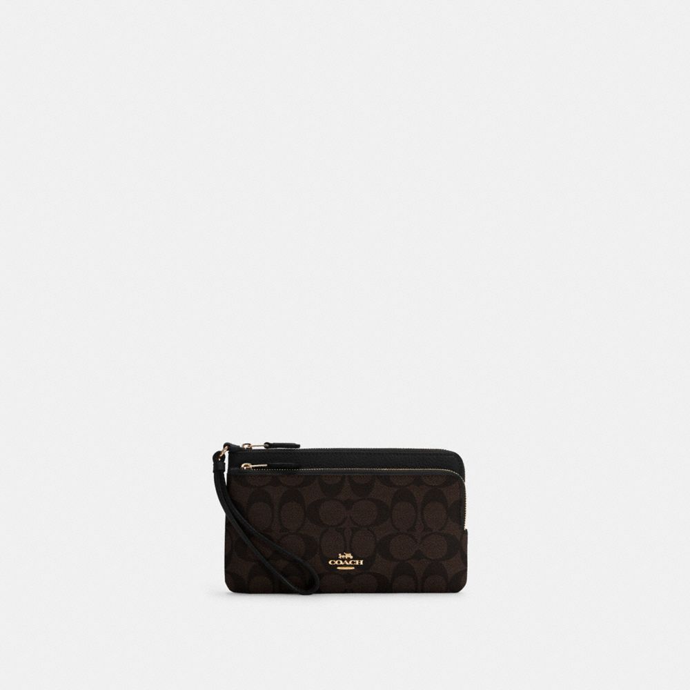 Tan best sale coach wristlet