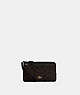 COACH®,DOUBLE ZIP WALLET IN SIGNATURE CANVAS,pvc,Gold/Brown Black,Front View