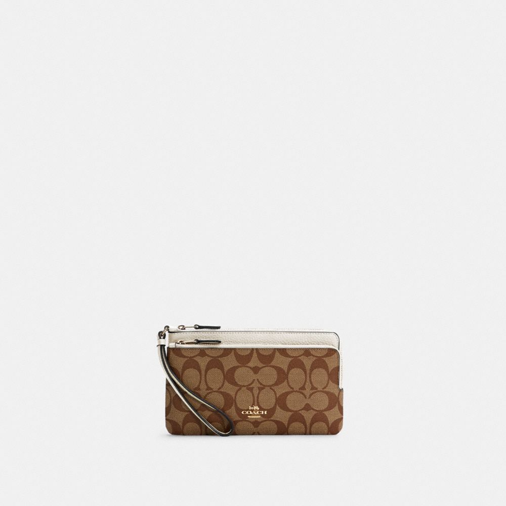 Coach Outlet Zip Card Case In Signature Canvas