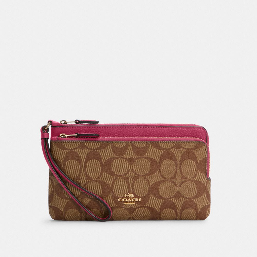 Coach Outlet COACH Double Zip Wallet In Signature Canvas