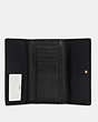 COACH®,SLIM TRIFOLD WALLET,Leather,Gold/Black,Inside View,Top View