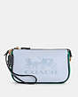 COACH®,NOLITA 19 IN COLORBLOCK WITH HORSE AND CARRIAGE,Mini,Gold/Twilight Multi,Front View