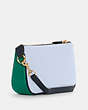 COACH®,NOLITA 19 IN COLORBLOCK WITH HORSE AND CARRIAGE,Mini,Gold/Twilight Multi,Angle View