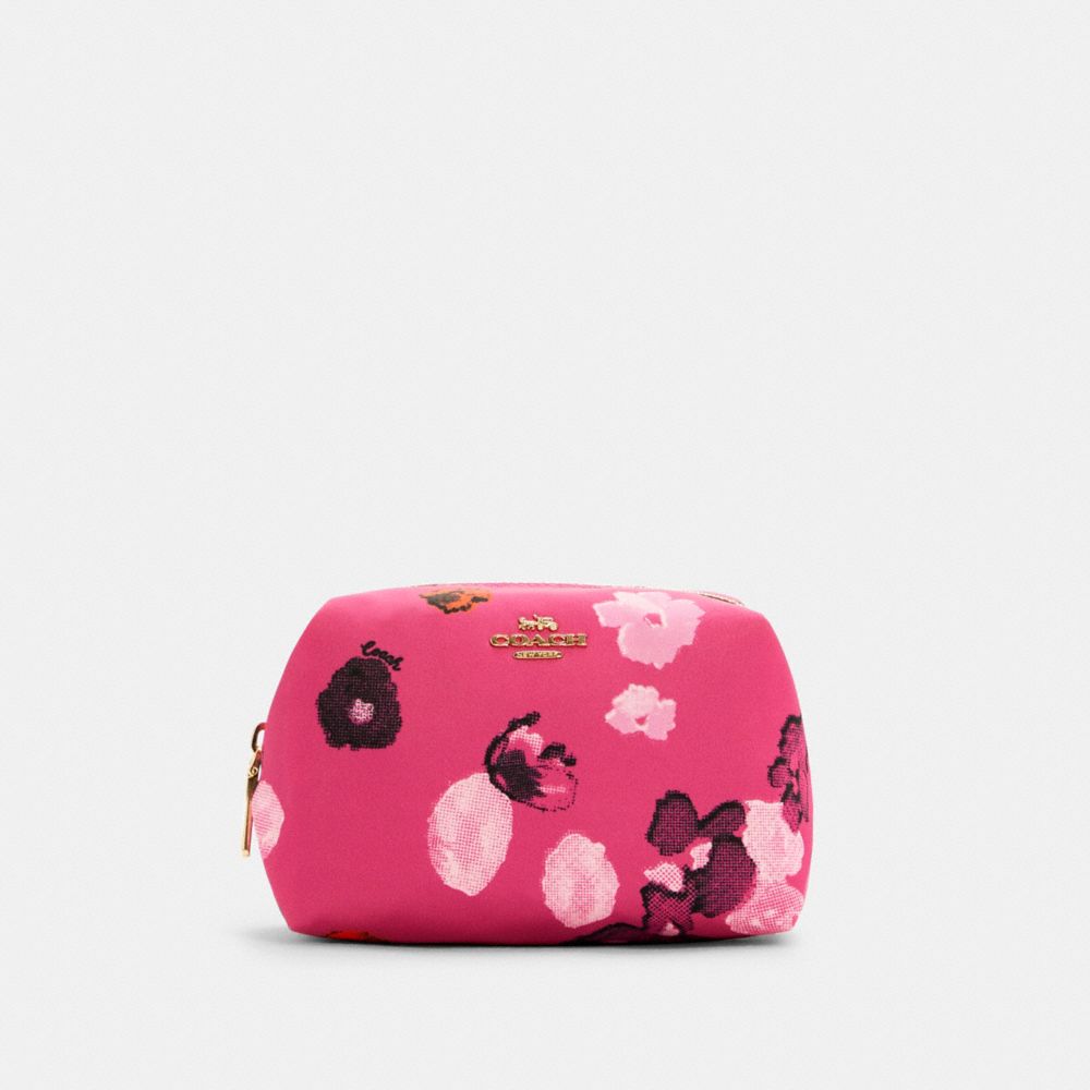 COACH® Outlet | Small Boxy Cosmetic Case With Halftone Floral Print