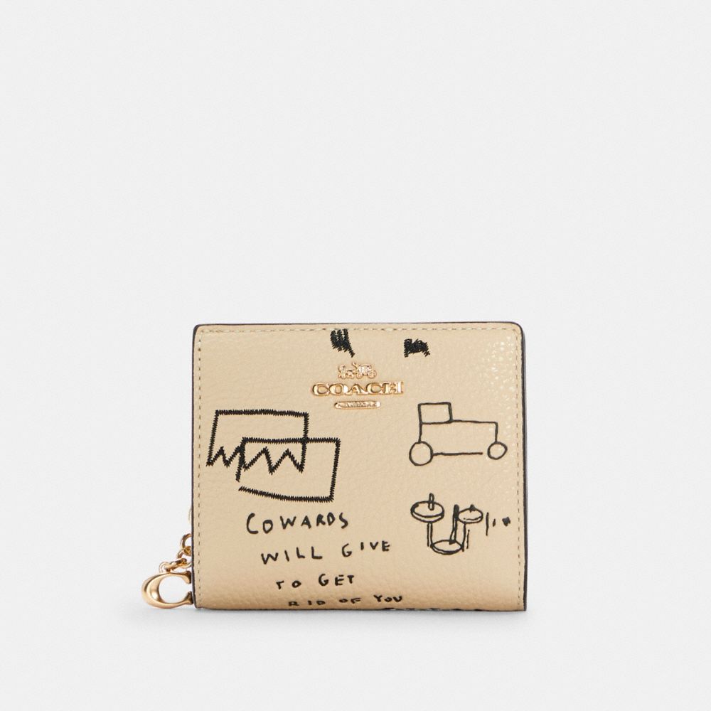 Coach X Jean Michel Basquiat Zip Card Case In Signature Canvas