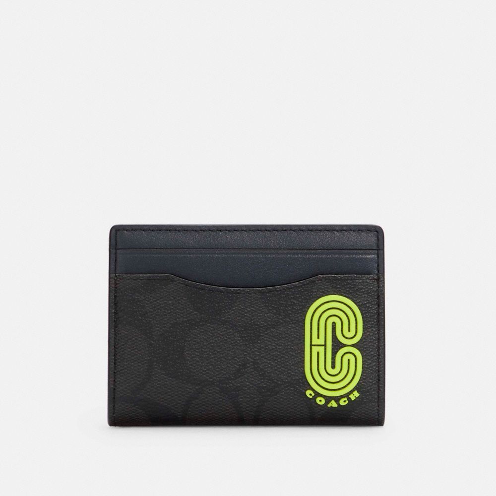 Coach Magnetic Card Case in Signature Canvas