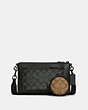 COACH®,HOLDEN CROSSBODY IN SIGNATURE CANVAS,mixedmaterial,Small,Gunmetal/Charcoal/Black Multi,Front View