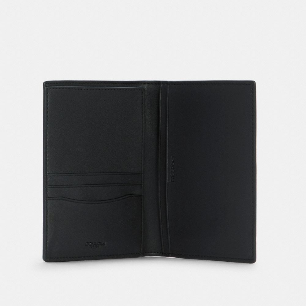 COACH®,Coach X Jean Michel Basquiat Passport Case In Signature Canvas,,Inside View,Top View