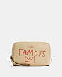 COACH®,COACH X JEAN-MICHEL BASQUIAT BOXY COSMETIC CASE,Small,Gold/Ivory/Multi,Front View