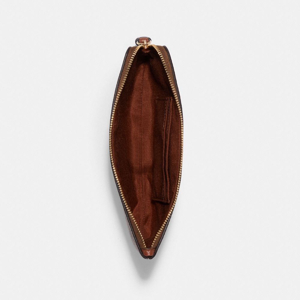 Large Corner Zip Wristlet In Signature Canvas With Stripe