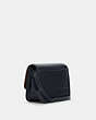 COACH®,BRYNN FLAP CROSSBODY,Smooth Leather/Exotic,Small,Gold/Midnight,Angle View
