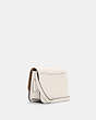 COACH®,BRYNN FLAP CROSSBODY BAG,Crossgrain Leather,Medium,Gold/Chalk,Angle View