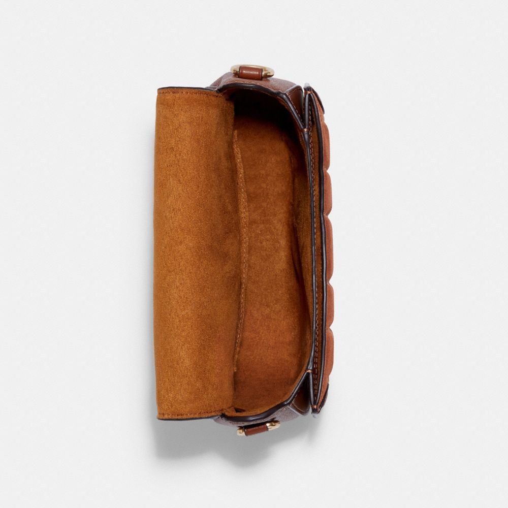 COACH®,Georgie Saddle Bag With Linear Quilting,,Inside View,Top View