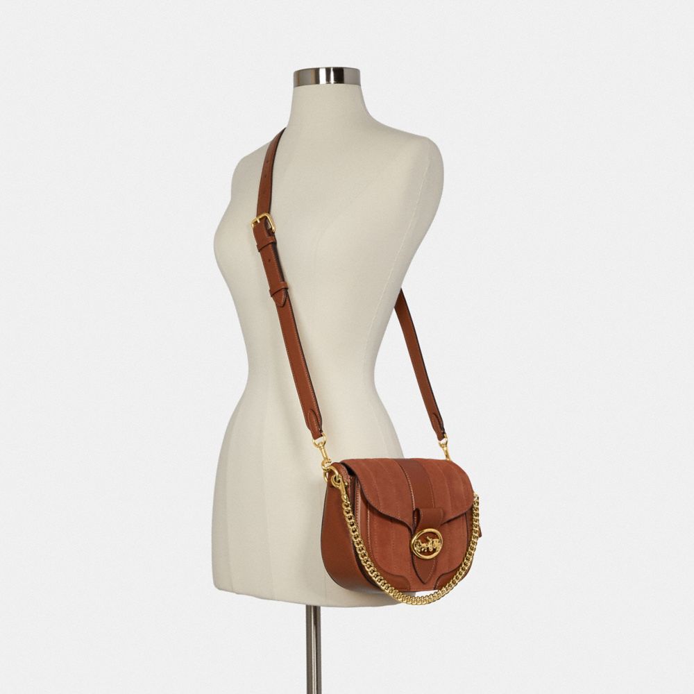 Coach Georgie SaddleBag with Linear online Quilting