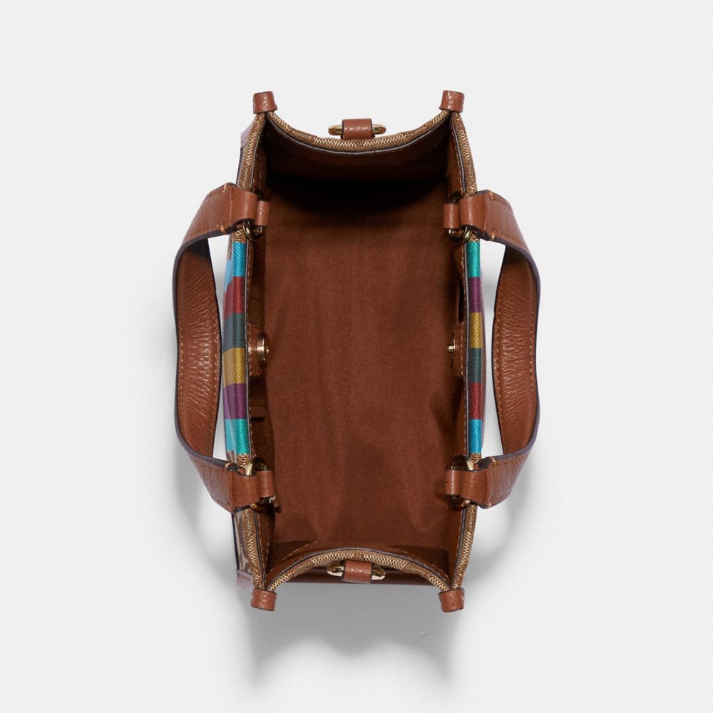 Dempsey Tote Bag 22 In Signature Jacquard With Stripe And Coach Patch