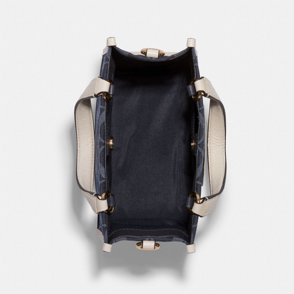 Dempsey Tote Bag 22 In Signature Jacquard With Coach Patch
