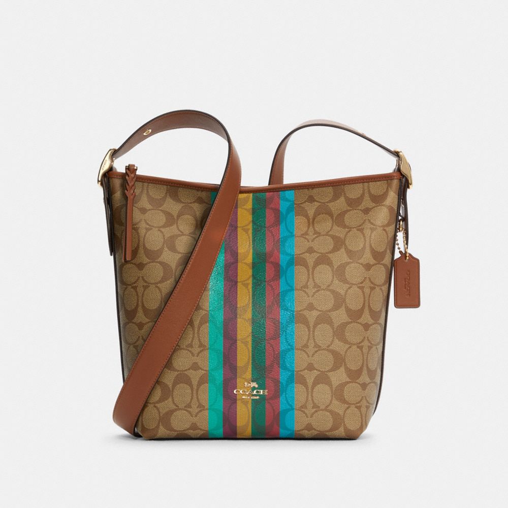 COACH® | Val Duffle In Signature Canvas With Stripe