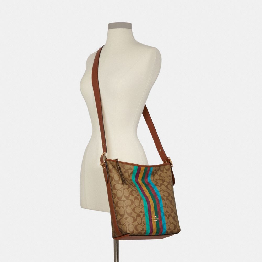 Val Duffle Bag In Signature Canvas With Stripe