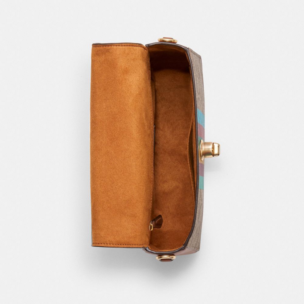 Marlie Top Handle Satchel In Signature Canvas With Stripe