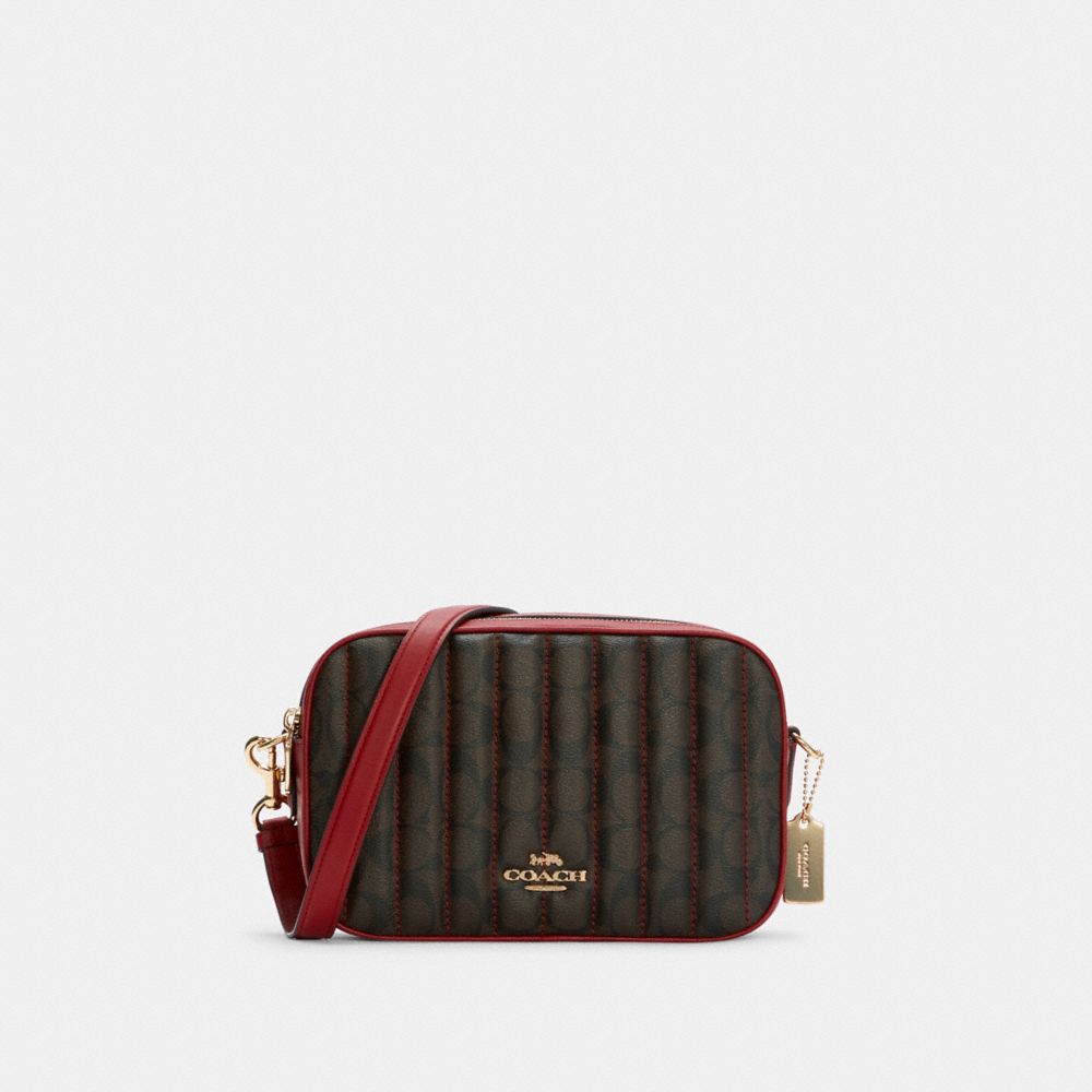 COACH Jes Crossbody Bag In Signature Canvas in Red