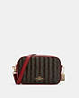 COACH®,JES CROSSBODY IN SIGNATURE CANVAS WITH QUILTING,Signature Coated Canvas/Smooth Leather,Gold/Brown 1941 Red,Front View