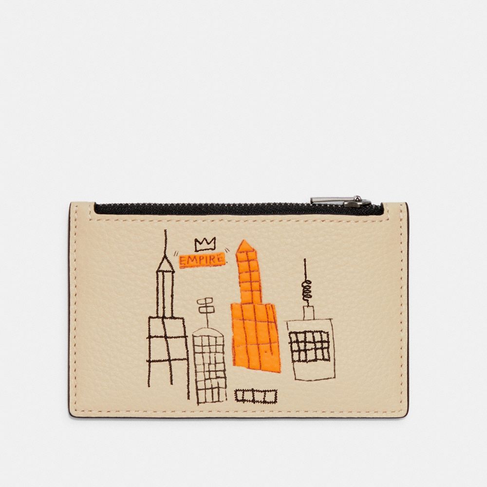 Porte-cartes zip Coach X Jean Michel Basquiat
