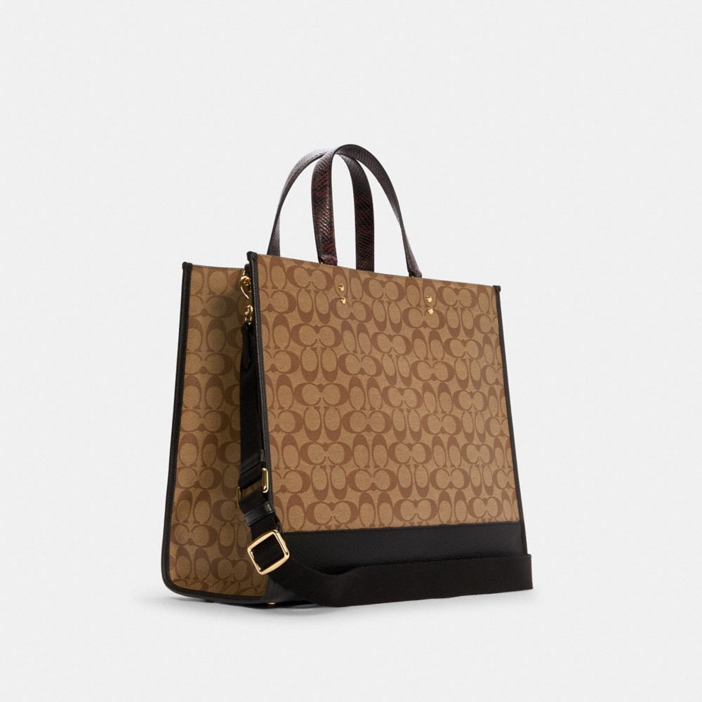 Coach X Jean Michel Basquiat Dempsey Tote Bag 40 In Signature Canvas