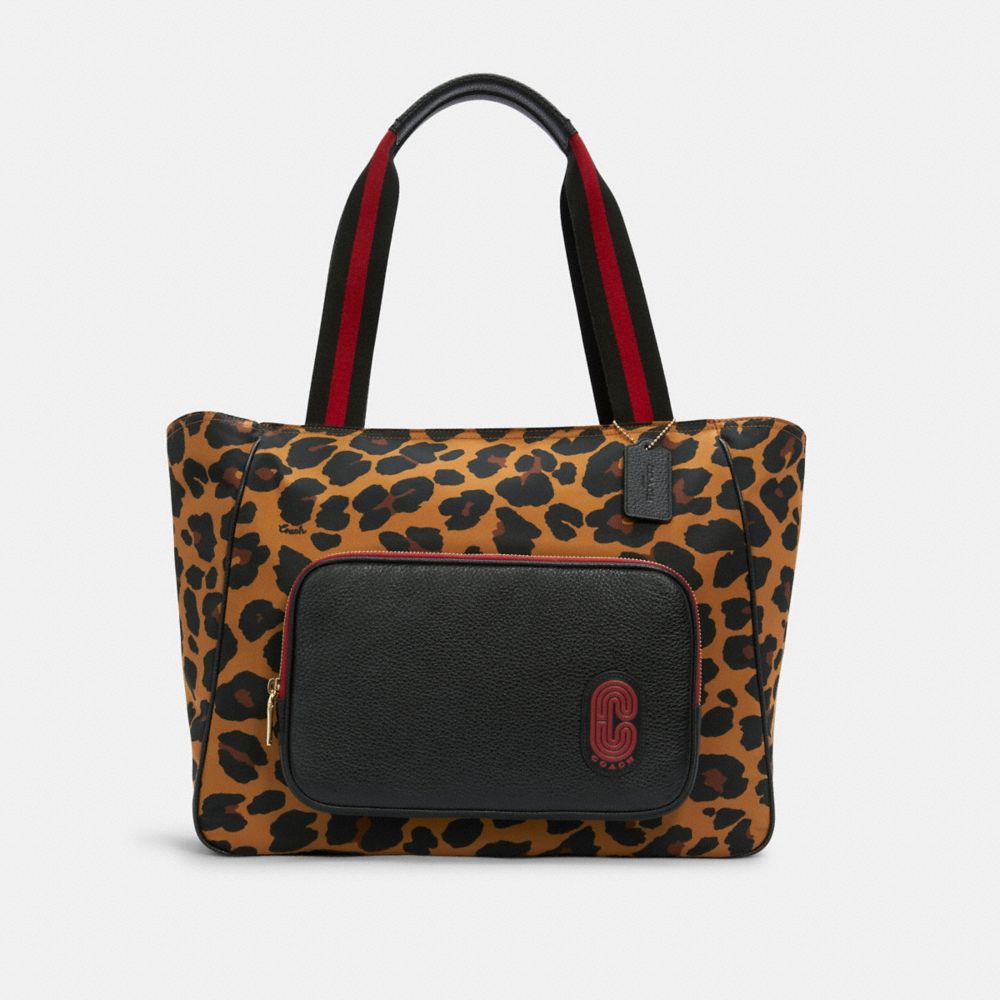 Coach outlet best sale leopard tote