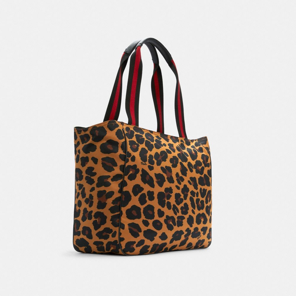 Coach leopard best sale market tote