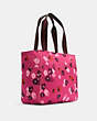 Court Tote With Halftone Floral Print
