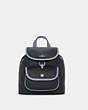 COACH®,PENNIE BACKPACK 22,Medium,Silver/Midnight Multi,Front View