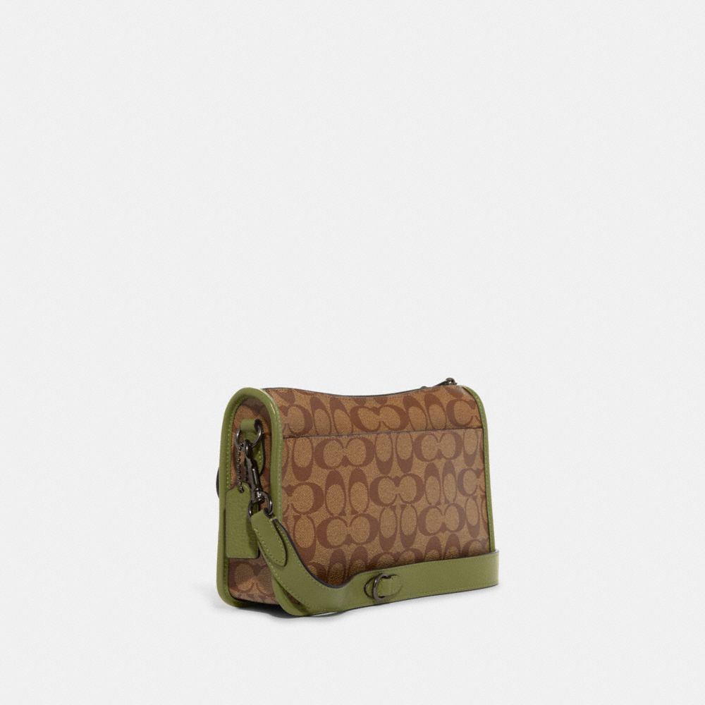 Louis Vuitton Khaki Green Strap Coin Bag